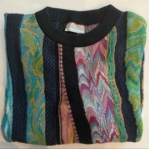 80s/90s multicolored crewneck sweater